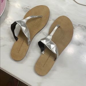 Rebecca minkoff silver sandals
